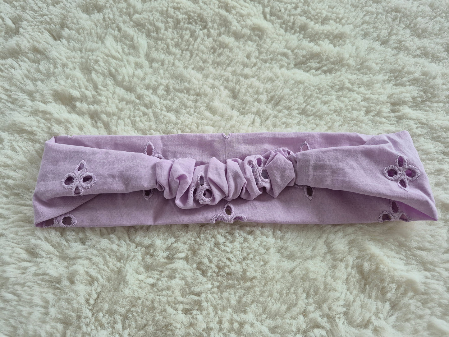 Bandeau en broderie anglaise