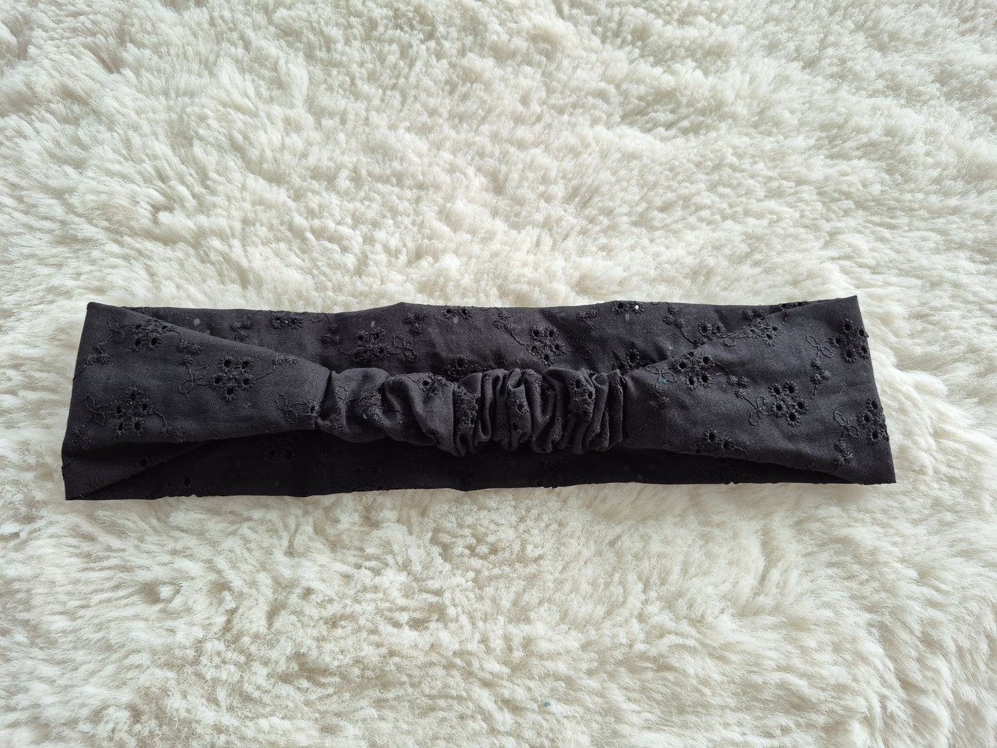 Bandeau en broderie anglaise